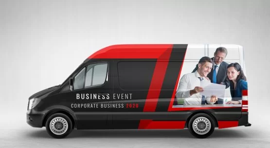 wrap on business event van